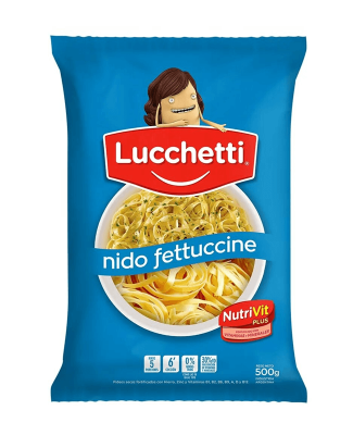 Fideos Nido Fettuccine Lucchetti X 500 Grs