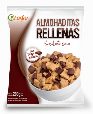 Cereales Almohaditas Rellenas Chocolate X 180 Grs Lasfor