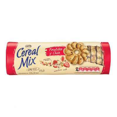 Galletitas Cereal Mix Frutilla Y Chia X 267 Grs