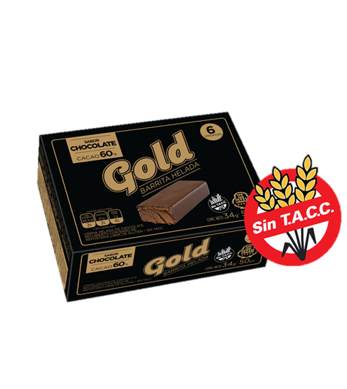 Helado Barrita Gold Chocolate X 6 Unidades De 34 Grs